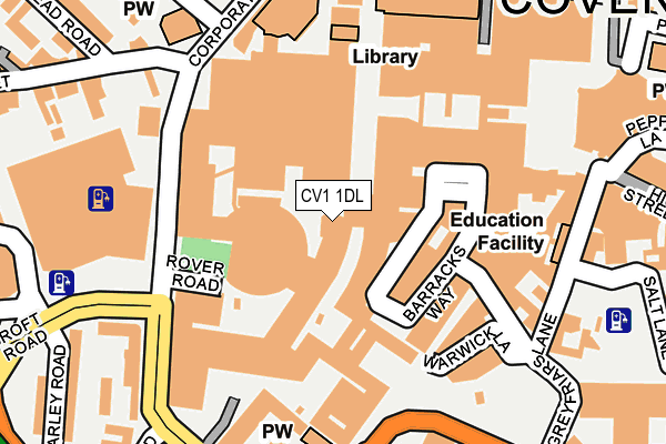 CV1 1DL map - OS OpenMap – Local (Ordnance Survey) CV1 1DL map - OS OpenMap – Local (Ordnance Survey)