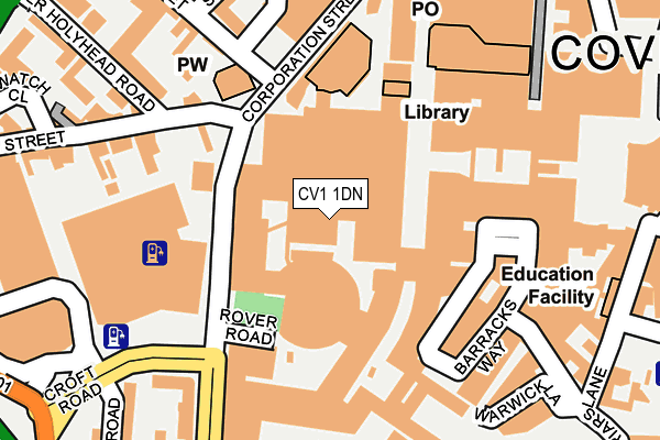 CV1 1DN map - OS OpenMap – Local (Ordnance Survey) CV1 1DN map - OS OpenMap – Local (Ordnance Survey)