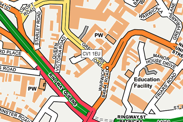 CV1 1EU map - OS OpenMap – Local (Ordnance Survey) CV1 1EU map - OS OpenMap – Local (Ordnance Survey)