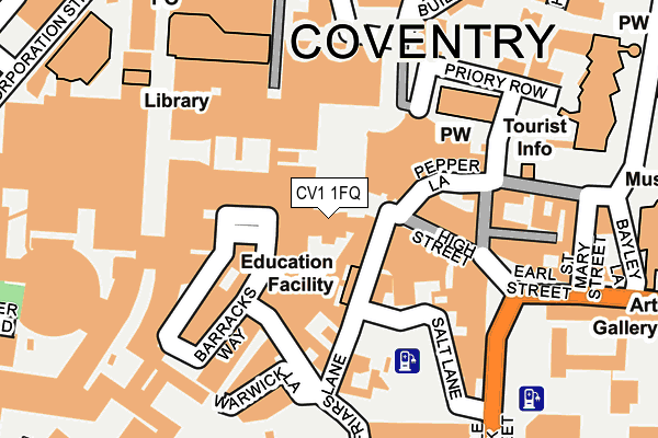 CV1 1FQ map - OS OpenMap – Local (Ordnance Survey) CV1 1FQ map - OS OpenMap – Local (Ordnance Survey)