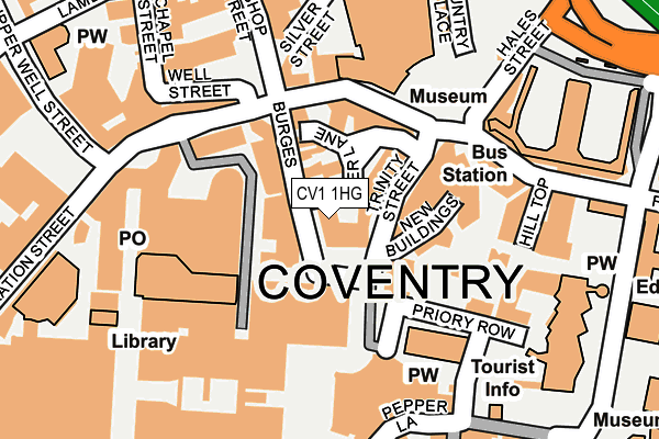 CV1 1HG map - OS OpenMap – Local (Ordnance Survey) CV1 1HG map - OS OpenMap – Local (Ordnance Survey)