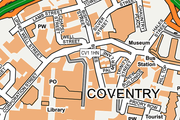 CV1 1HN map - OS OpenMap – Local (Ordnance Survey)