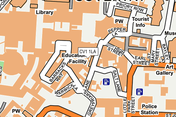 CV1 1LA map - OS OpenMap – Local (Ordnance Survey) CV1 1LA map - OS OpenMap – Local (Ordnance Survey)