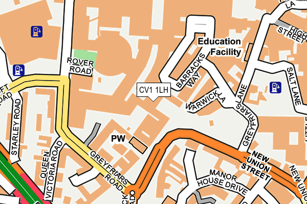 CV1 1LH map - OS OpenMap – Local (Ordnance Survey) CV1 1LH map - OS OpenMap – Local (Ordnance Survey)