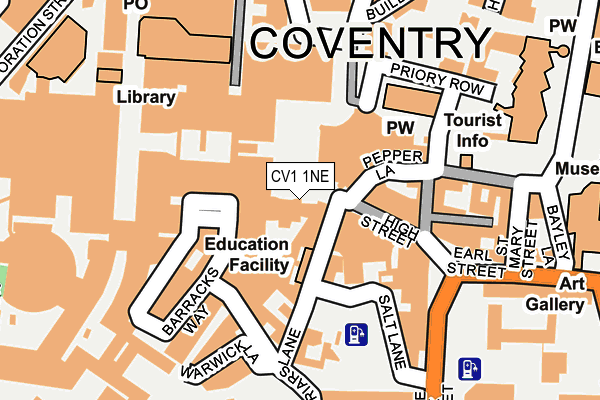 CV1 1NE map - OS OpenMap – Local (Ordnance Survey) CV1 1NE map - OS OpenMap – Local (Ordnance Survey)