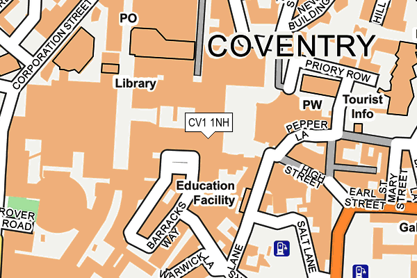 CV1 1NH map - OS OpenMap – Local (Ordnance Survey) CV1 1NH map - OS OpenMap – Local (Ordnance Survey)
