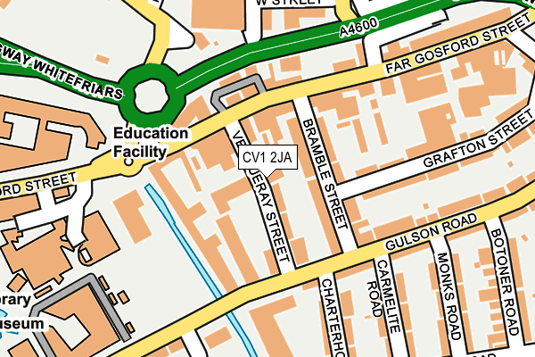 CV1 2JA map - OS OpenMap – Local (Ordnance Survey) CV1 2JA map - OS OpenMap – Local (Ordnance Survey)