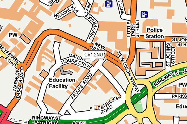 CV1 2NU map - OS OpenMap – Local (Ordnance Survey) CV1 2NU map - OS OpenMap – Local (Ordnance Survey)