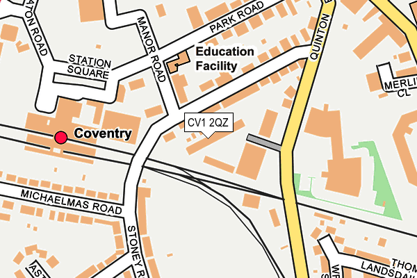 CV1 2QZ map - OS OpenMap – Local (Ordnance Survey) CV1 2QZ map - OS OpenMap – Local (Ordnance Survey)