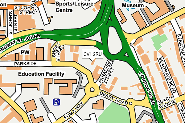 CV1 2RU map - OS OpenMap – Local (Ordnance Survey) CV1 2RU map - OS OpenMap – Local (Ordnance Survey)