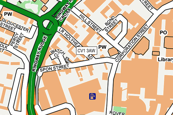 CV1 3AW map - OS OpenMap – Local (Ordnance Survey) CV1 3AW map - OS OpenMap – Local (Ordnance Survey)