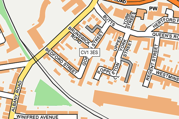 CV1 3ES map - OS OpenMap – Local (Ordnance Survey) CV1 3ES map - OS OpenMap – Local (Ordnance Survey)