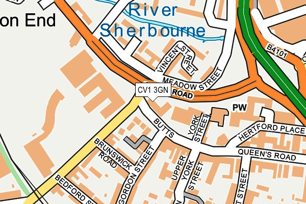 CV1 3GN map - OS OpenMap – Local (Ordnance Survey) CV1 3GN map - OS OpenMap – Local (Ordnance Survey)