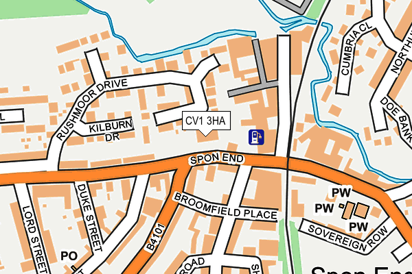 CV1 3HA map - OS OpenMap – Local (Ordnance Survey) CV1 3HA map - OS OpenMap – Local (Ordnance Survey)