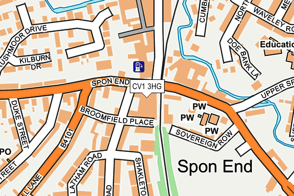 CV1 3HG map - OS OpenMap – Local (Ordnance Survey) CV1 3HG map - OS OpenMap – Local (Ordnance Survey)