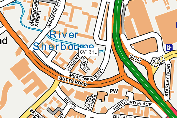CV1 3HL map - OS OpenMap – Local (Ordnance Survey) CV1 3HL map - OS OpenMap – Local (Ordnance Survey)