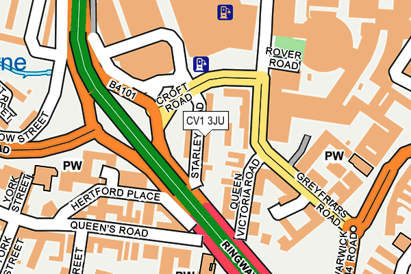 CV1 3JU map - OS OpenMap – Local (Ordnance Survey) CV1 3JU map - OS OpenMap – Local (Ordnance Survey)