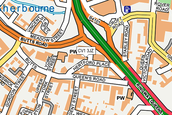 CV1 3JZ map - OS OpenMap – Local (Ordnance Survey) CV1 3JZ map - OS OpenMap – Local (Ordnance Survey)