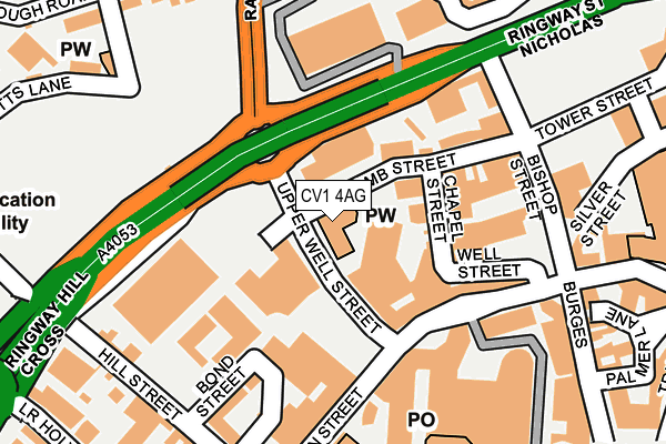 CV1 4AG map - OS OpenMap – Local (Ordnance Survey) CV1 4AG map - OS OpenMap – Local (Ordnance Survey)