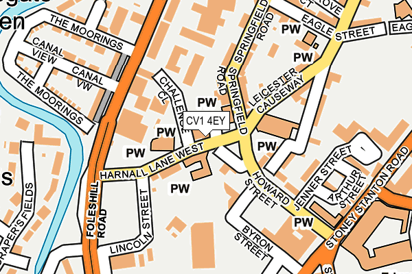CV1 4EY map - OS OpenMap – Local (Ordnance Survey) CV1 4EY map - OS OpenMap – Local (Ordnance Survey)