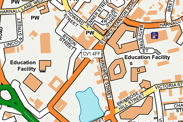 CV1 4FF map - OS OpenMap – Local (Ordnance Survey) CV1 4FF map - OS OpenMap – Local (Ordnance Survey)