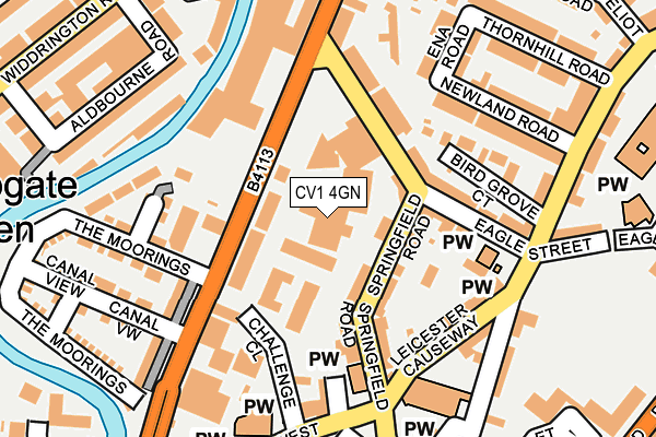 CV1 4GN map - OS OpenMap – Local (Ordnance Survey) CV1 4GN map - OS OpenMap – Local (Ordnance Survey)