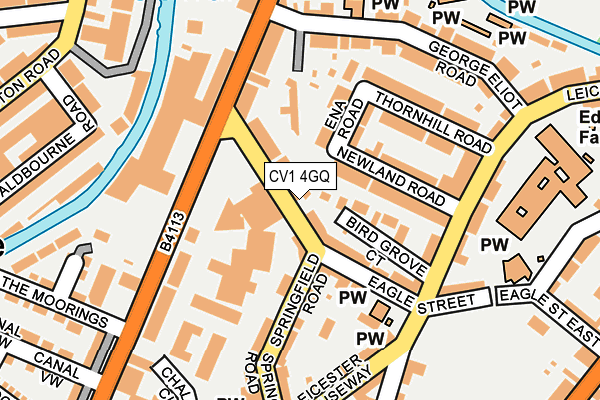 CV1 4GQ map - OS OpenMap – Local (Ordnance Survey) CV1 4GQ map - OS OpenMap – Local (Ordnance Survey)