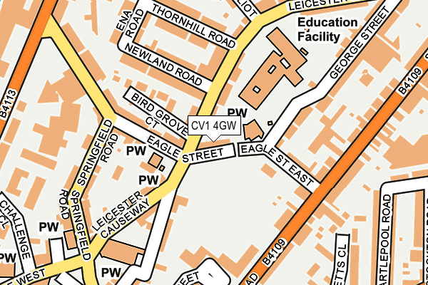 CV1 4GW map - OS OpenMap – Local (Ordnance Survey) CV1 4GW map - OS OpenMap – Local (Ordnance Survey)