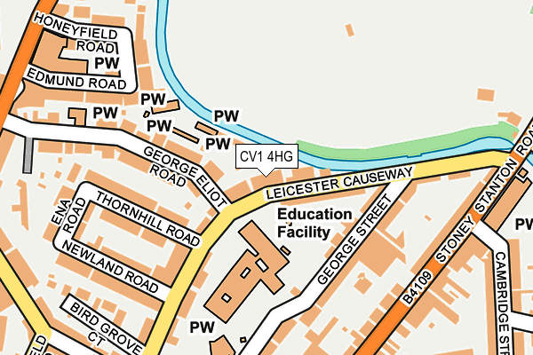 CV1 4HG map - OS OpenMap – Local (Ordnance Survey) CV1 4HG map - OS OpenMap – Local (Ordnance Survey)