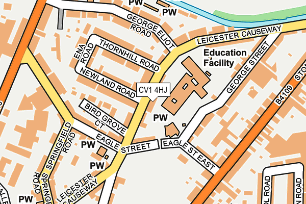 CV1 4HJ map - OS OpenMap – Local (Ordnance Survey) CV1 4HJ map - OS OpenMap – Local (Ordnance Survey)