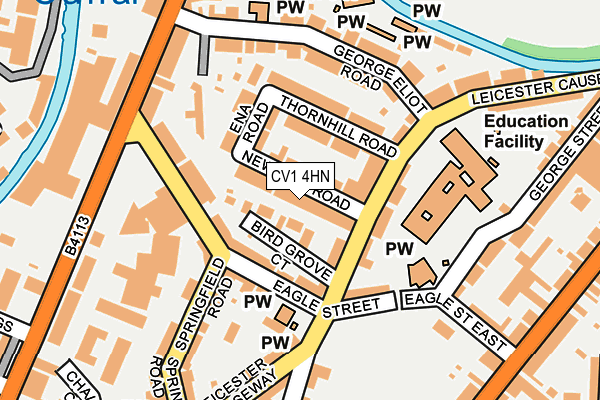 CV1 4HN map - OS OpenMap – Local (Ordnance Survey) CV1 4HN map - OS OpenMap – Local (Ordnance Survey)