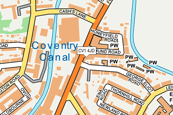 CV1 4JD map - OS OpenMap – Local (Ordnance Survey) CV1 4JD map - OS OpenMap – Local (Ordnance Survey)