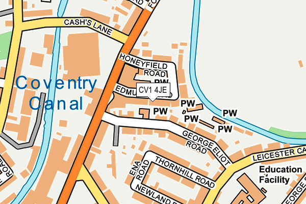 CV1 4JE map - OS OpenMap – Local (Ordnance Survey) CV1 4JE map - OS OpenMap – Local (Ordnance Survey)