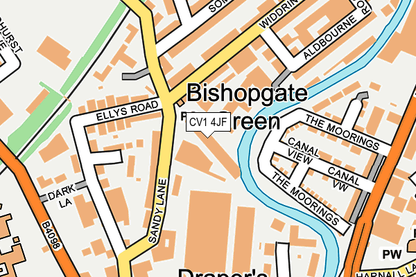 CV1 4JF map - OS OpenMap – Local (Ordnance Survey) CV1 4JF map - OS OpenMap – Local (Ordnance Survey)