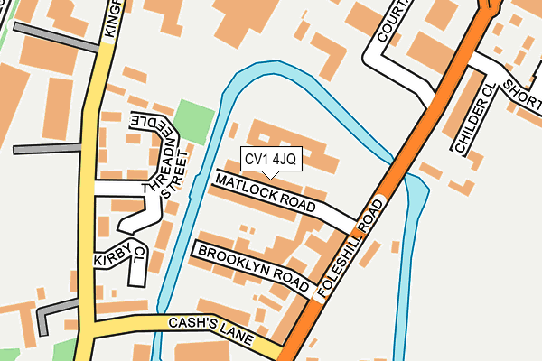CV1 4JQ map - OS OpenMap – Local (Ordnance Survey)