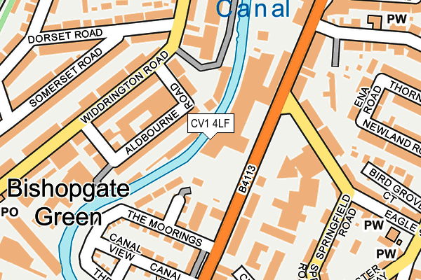 CV1 4LF map - OS OpenMap – Local (Ordnance Survey) CV1 4LF map - OS OpenMap – Local (Ordnance Survey)