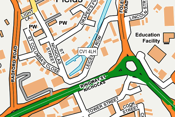 CV1 4LH map - OS OpenMap – Local (Ordnance Survey) CV1 4LH map - OS OpenMap – Local (Ordnance Survey)