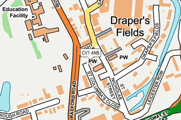 CV1 4NB map - OS OpenMap – Local (Ordnance Survey) CV1 4NB map - OS OpenMap – Local (Ordnance Survey)