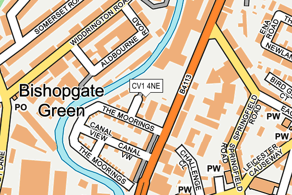 CV1 4NE map - OS OpenMap – Local (Ordnance Survey) CV1 4NE map - OS OpenMap – Local (Ordnance Survey)