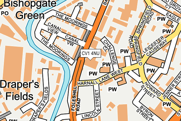 CV1 4NU map - OS OpenMap – Local (Ordnance Survey) CV1 4NU map - OS OpenMap – Local (Ordnance Survey)