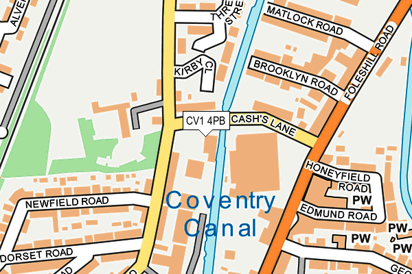 CV1 4PB map - OS OpenMap – Local (Ordnance Survey) CV1 4PB map - OS OpenMap – Local (Ordnance Survey)