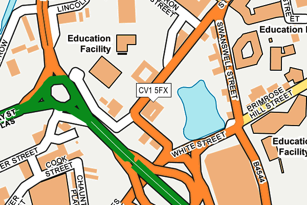 CV1 5FX map - OS OpenMap – Local (Ordnance Survey) CV1 5FX map - OS OpenMap – Local (Ordnance Survey)