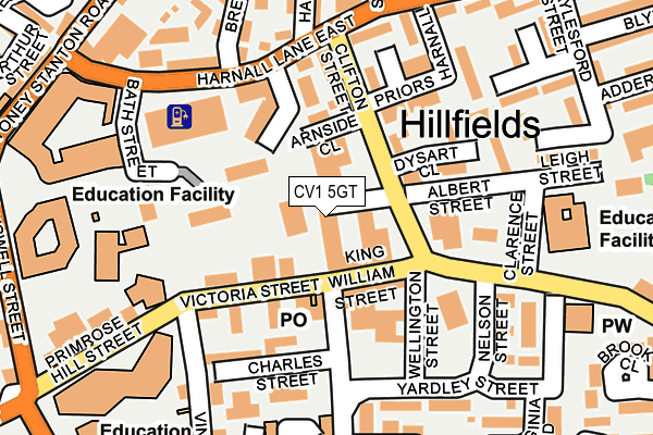CV1 5GT map - OS OpenMap – Local (Ordnance Survey)