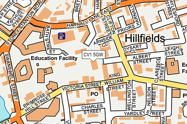 CV1 5GW map - OS OpenMap – Local (Ordnance Survey) CV1 5GW map - OS OpenMap – Local (Ordnance Survey)