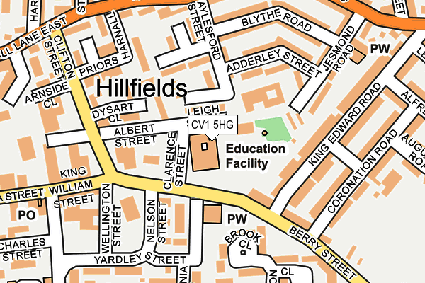 CV1 5HG map - OS OpenMap – Local (Ordnance Survey)
