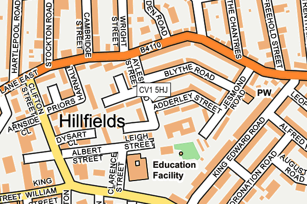 CV1 5HJ map - OS OpenMap – Local (Ordnance Survey) CV1 5HJ map - OS OpenMap – Local (Ordnance Survey)