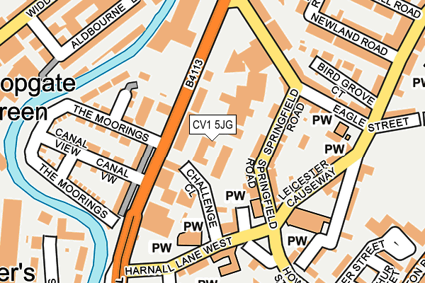 CV1 5JG map - OS OpenMap – Local (Ordnance Survey) CV1 5JG map - OS OpenMap – Local (Ordnance Survey)