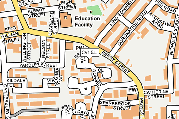 CV1 5JJ map - OS OpenMap – Local (Ordnance Survey) CV1 5JJ map - OS OpenMap – Local (Ordnance Survey)