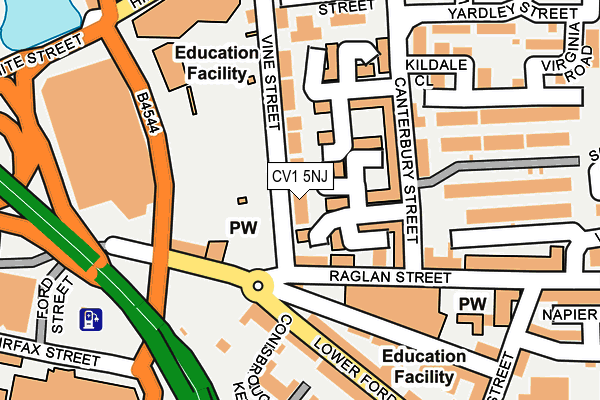 CV1 5NJ map - OS OpenMap – Local (Ordnance Survey) CV1 5NJ map - OS OpenMap – Local (Ordnance Survey)