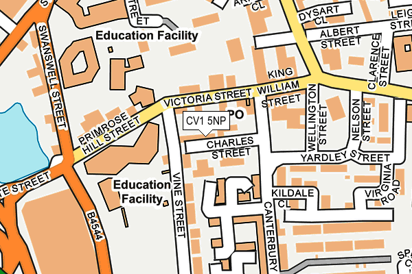 CV1 5NP map - OS OpenMap – Local (Ordnance Survey) CV1 5NP map - OS OpenMap – Local (Ordnance Survey)